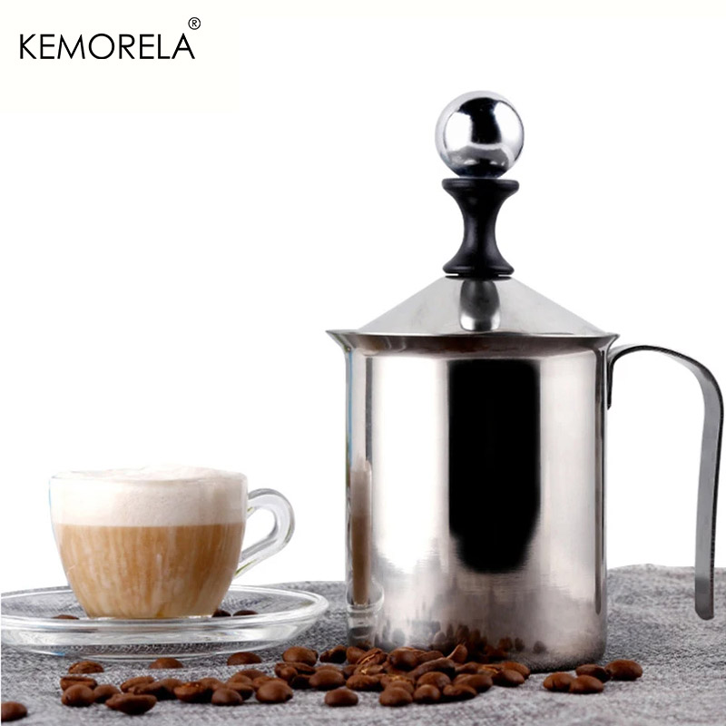 Kitchen Appliances Integrated - 400ML Stainless Milk Frother Foam Maker