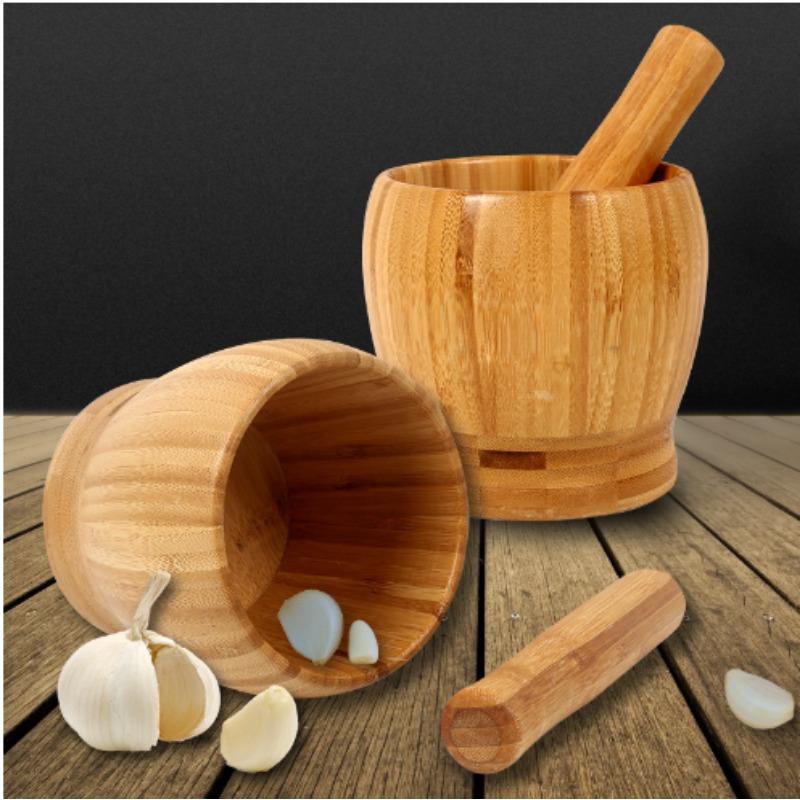 Kitchen Appliances Set - Wooden Mortar and Pestle Set Wooden