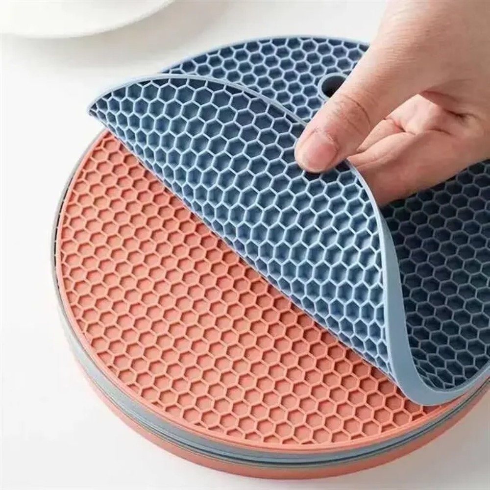 Kitchen Appliances Rack - Multifunctional Silicone Kitchen Mat Round Non