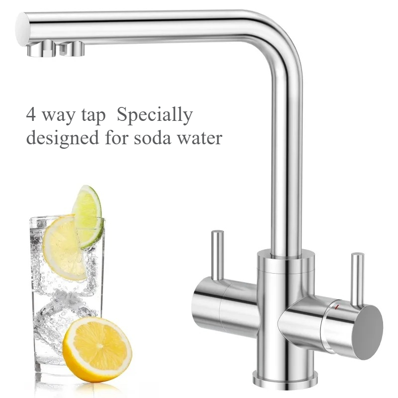 Kitchen Appliances Integrated - Soda 4 Way Kitchen Faucet Kitchen