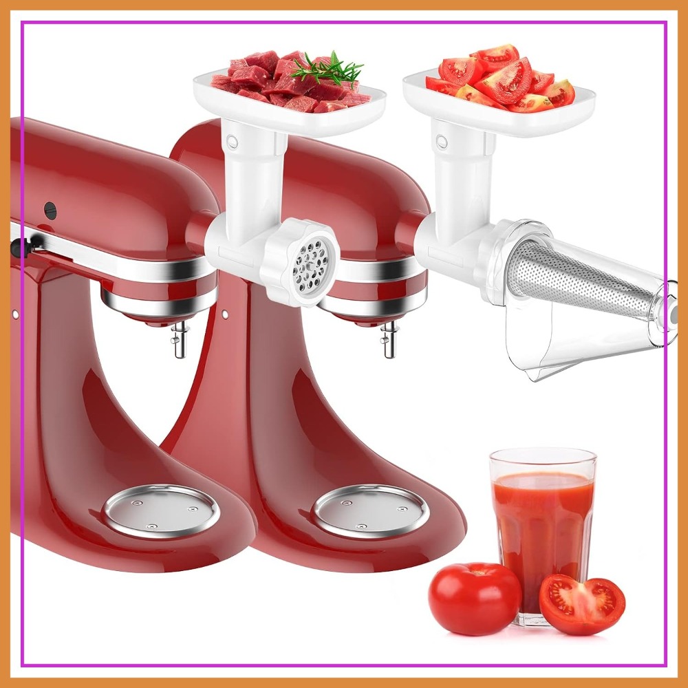 Meat Grinder Attachment - Fruit & Vegetable Strainer and Meat