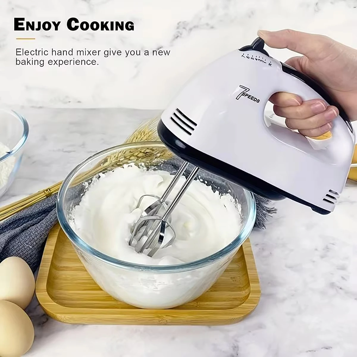 7-Speed Handheld Electric Egg  - Kitchen Appliances Integrated recensione e prezzo