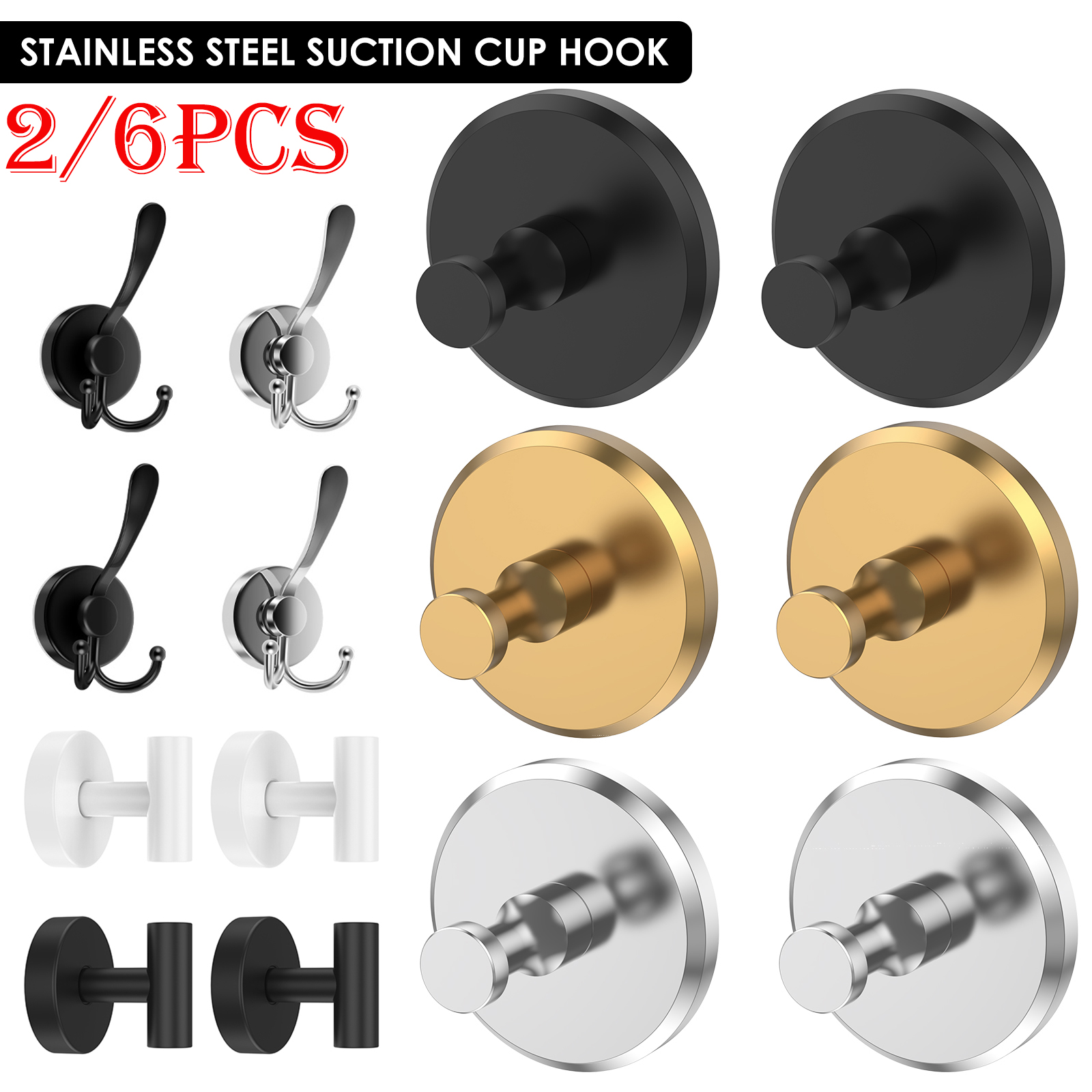 2/6Pcs Stainless Steel Suction - Kitchen Appliances Rack recensione e prezzo