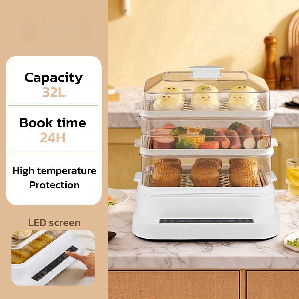 32L Smart Electric Steamer - 3 - Kitchen Appliances Large recensione e prezzo