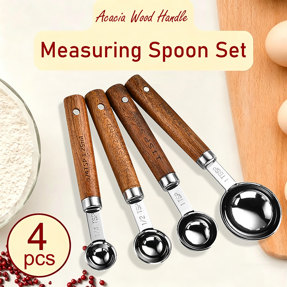 4Pcs/Set Silver Wooden Handle  - Kitchen Appliances Set recensione e prezzo