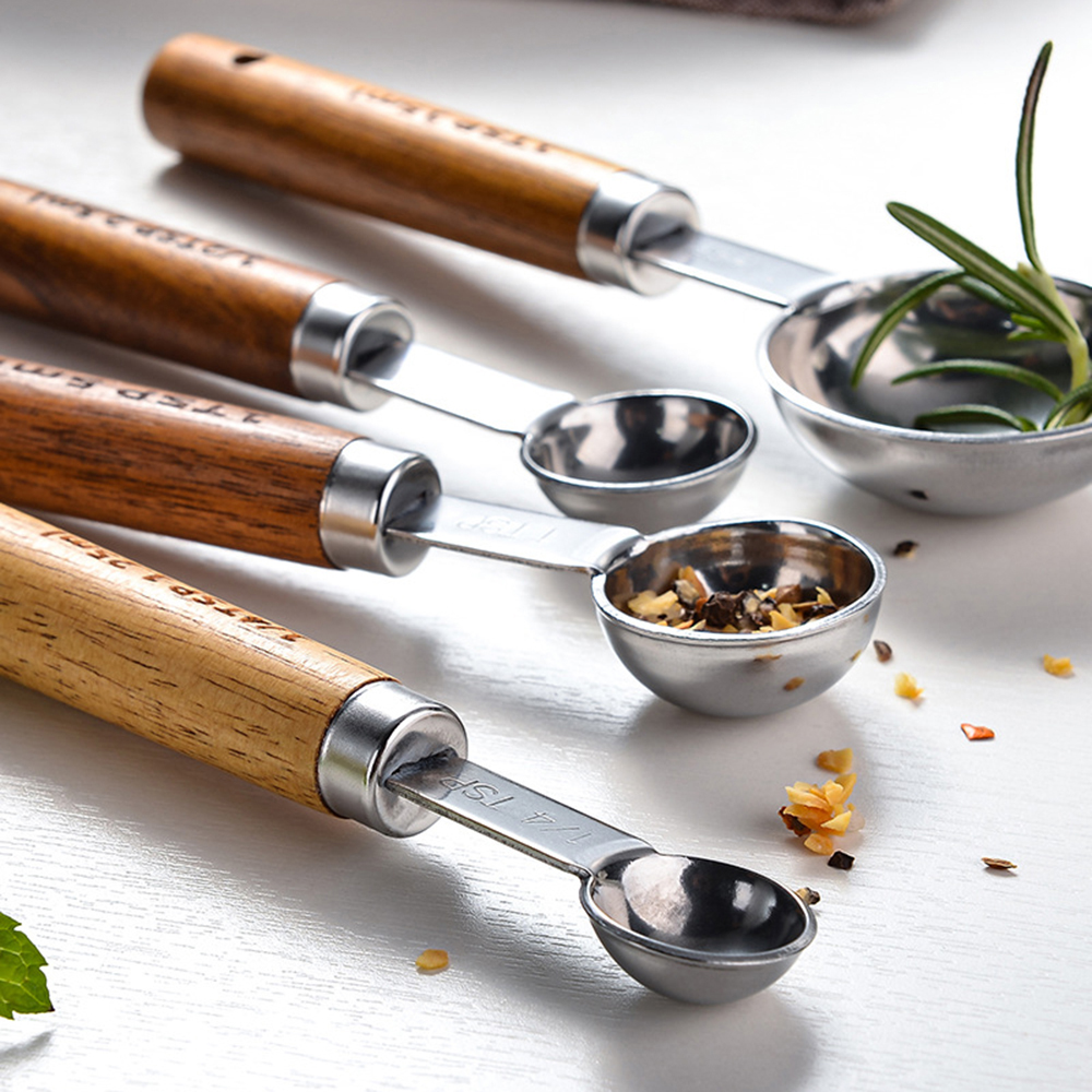 4Pcs/Set Silver Wooden Handle  - Kitchen Appliances Set recensione e prezzo