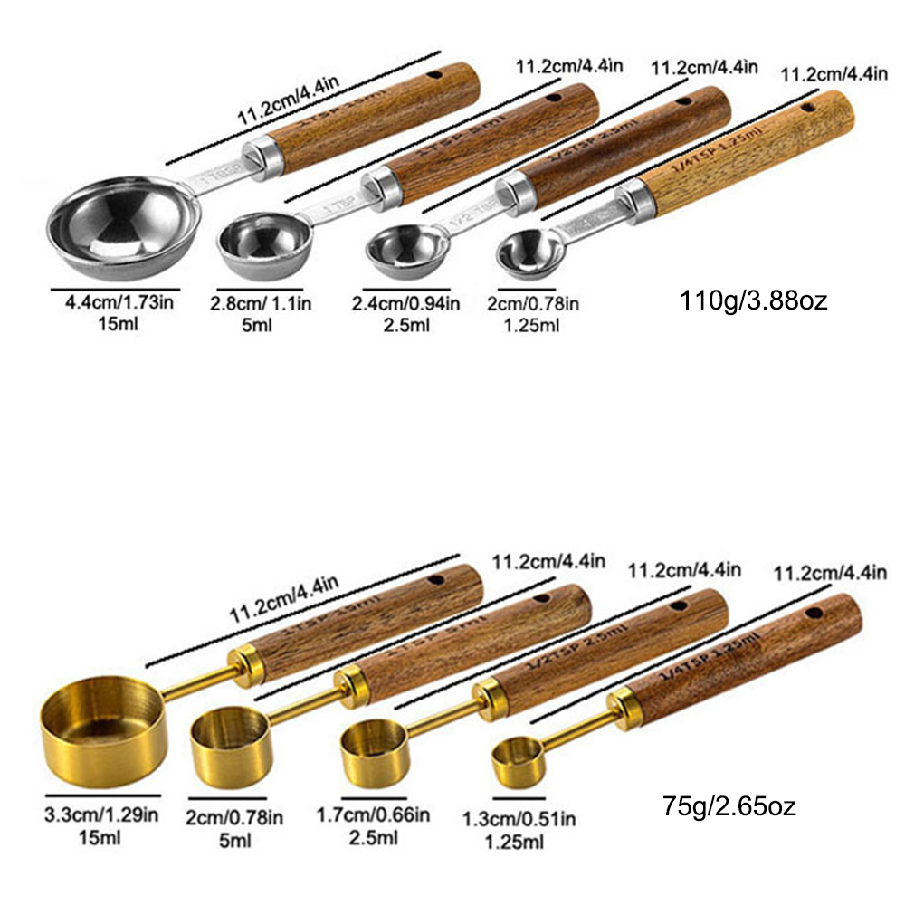 4Pcs/Set Silver Wooden Handle  - Kitchen Appliances Set recensione e prezzo