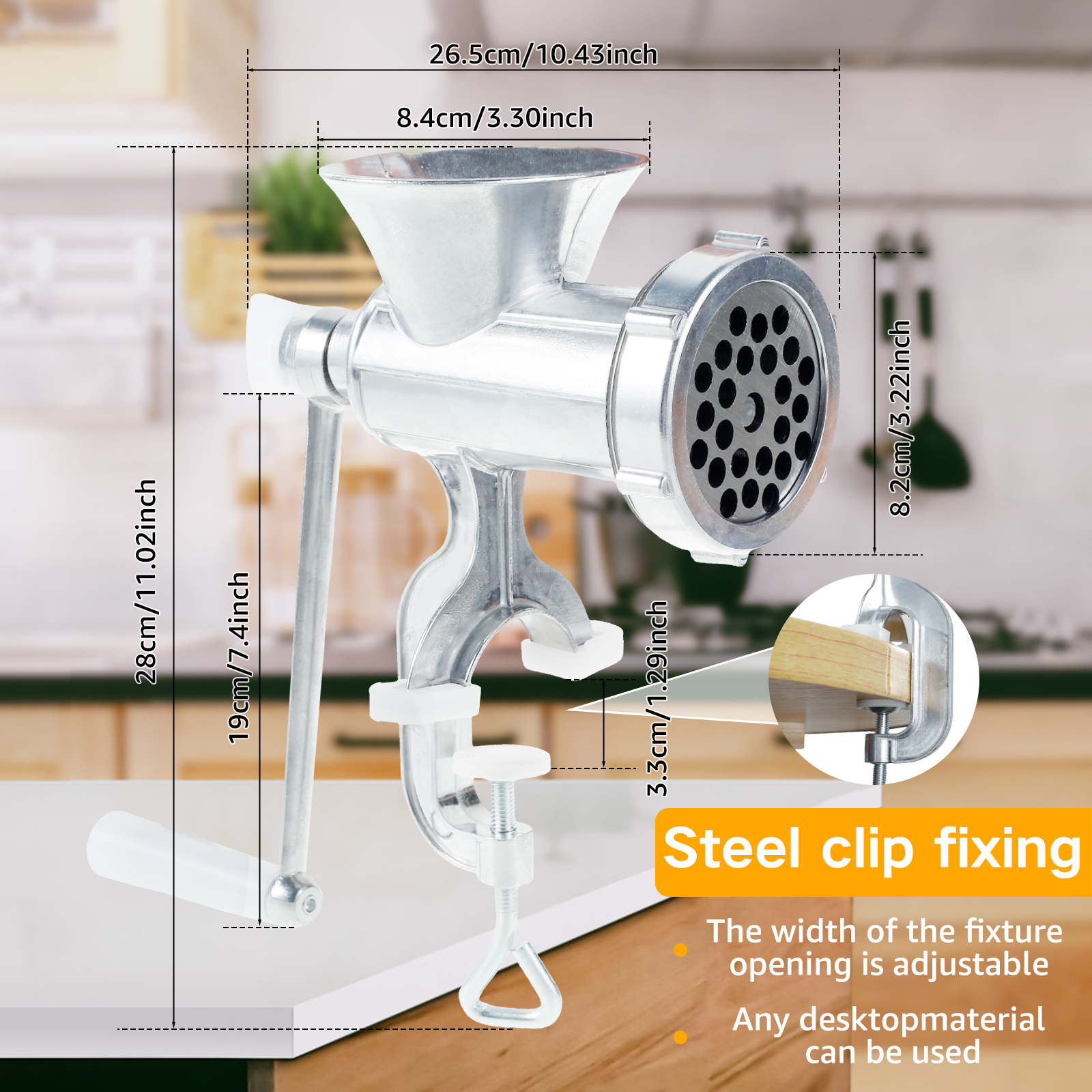 Manual Meat Grinder with Handl - Meat Grinder Attachment recensione e prezzo