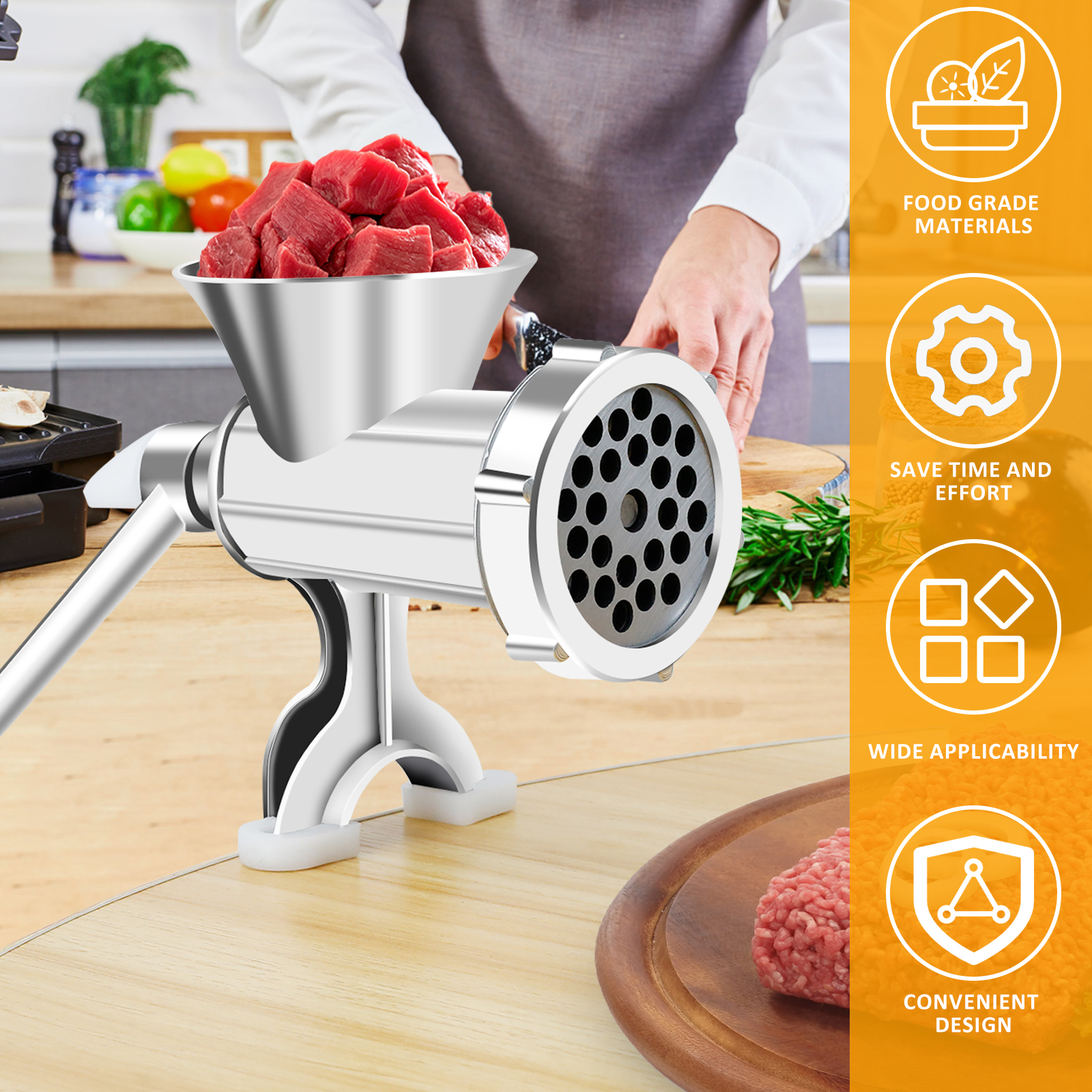 Manual Meat Grinder with Handl - Meat Grinder Attachment recensione e prezzo