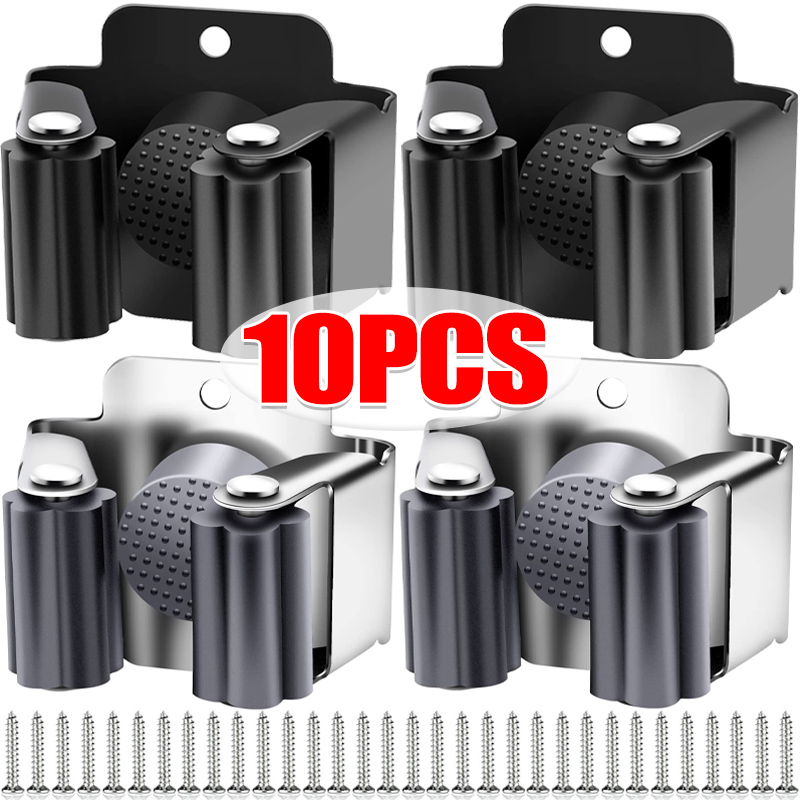 1-10Pcs Mop Broom Holder Wall  - Kitchen Appliances Rack recensione e prezzo