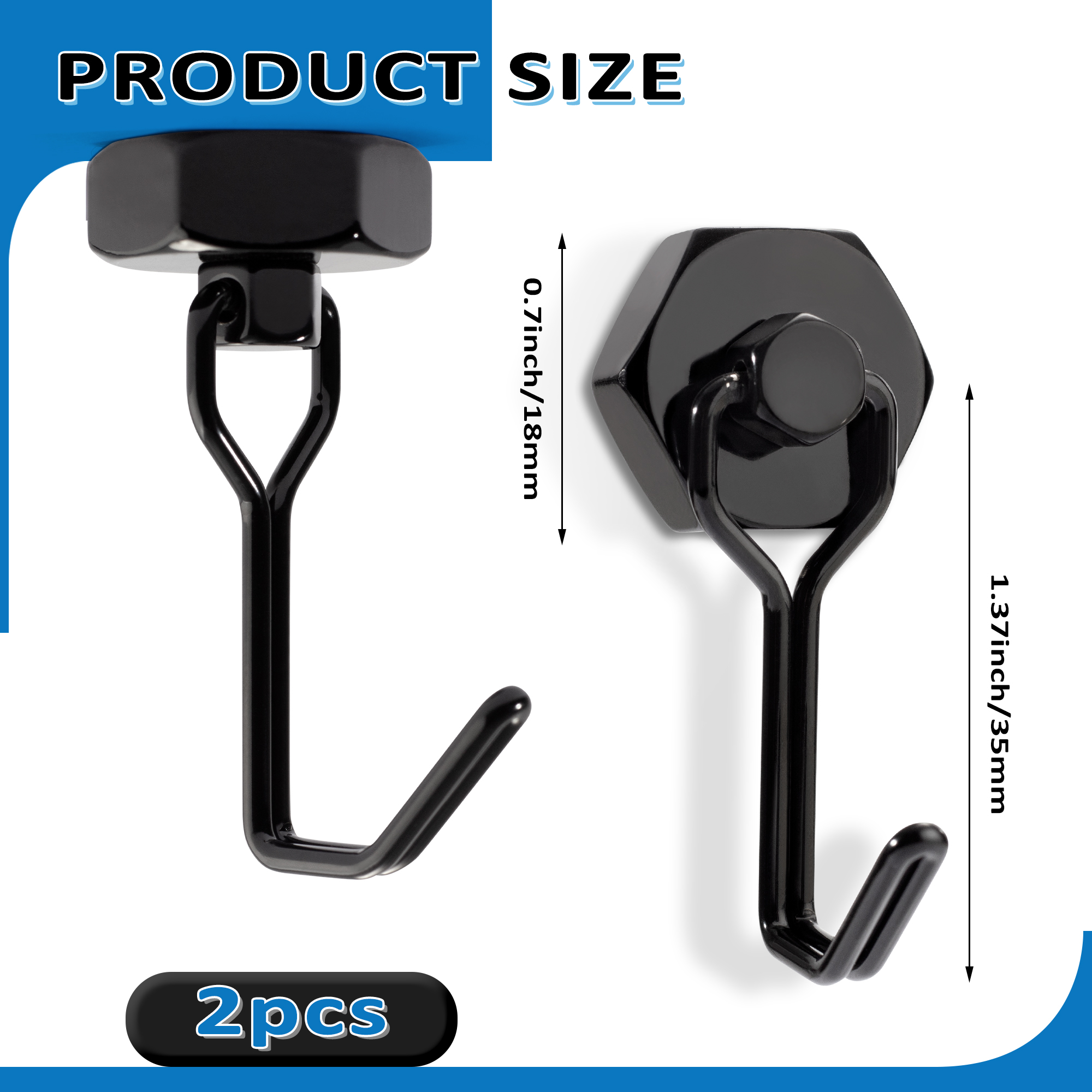2PCS Strong Magnetic Hooks Sto - Kitchen Appliances Rack recensione e prezzo