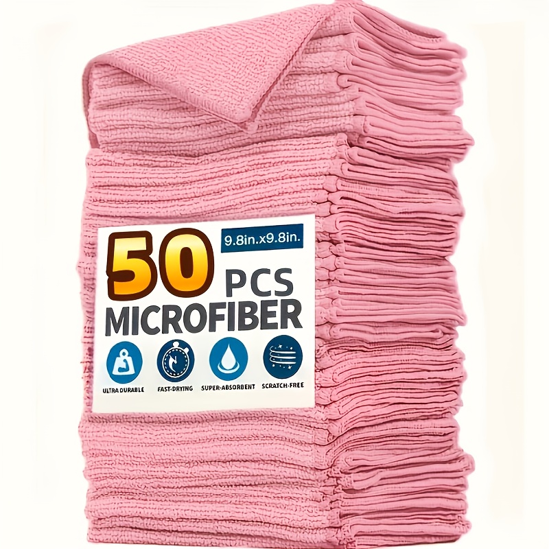 1-50Pcs Light Pink Microfiber  - Kitchen Appliances Set recensione e prezzo