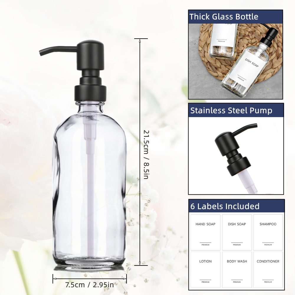 Clear Glass Soap Dispenser Set - Kitchen Appliances Set recensione e prezzo