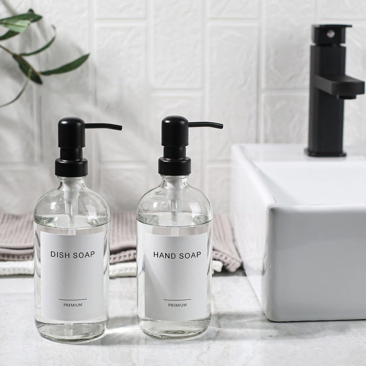 Clear Glass Soap Dispenser Set - Kitchen Appliances Set recensione e prezzo