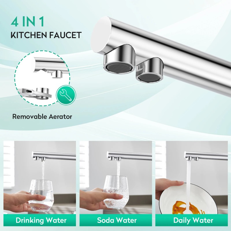 Soda 4 Way Kitchen Faucet Kitc - Kitchen Appliances Integrated recensione e prezzo