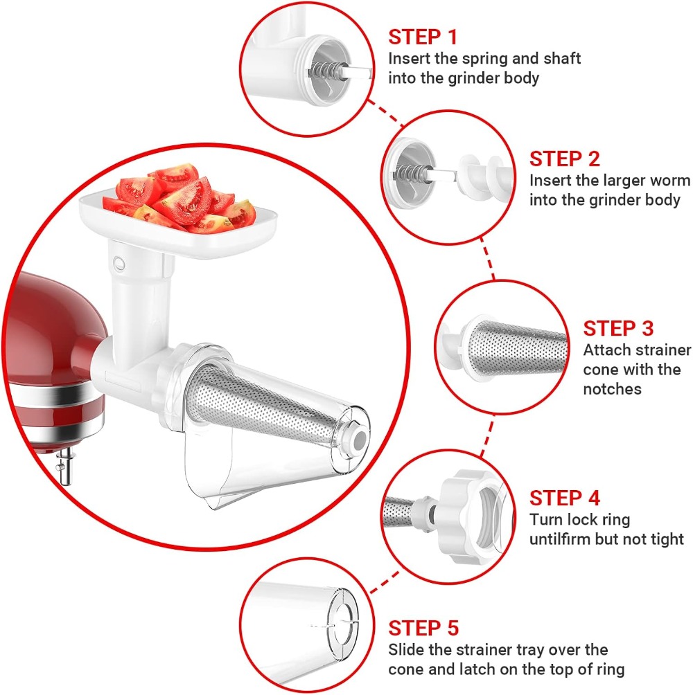 Fruit & Vegetable Strainer and - Meat Grinder Attachment recensione e prezzo
